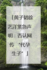 黄子韬徐艺洋紧急声明：否认网传 “代孕生子”