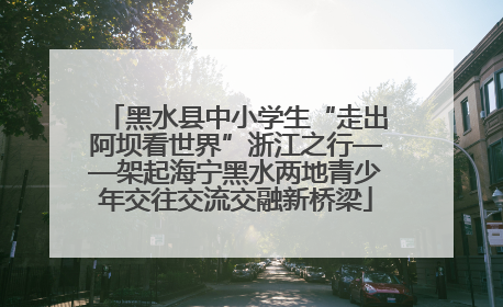 黑水县中小学生“走出阿坝看世界”浙江之行——架起海宁黑水两地青少年交往交流交融新桥梁