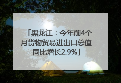 黑龙江：今年前4个月货物贸易进出口总值同比增长2.9%
