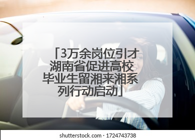 3万余岗位引才 湖南省促进高校毕业生留湘来湘系列行动启动