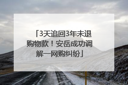 3天追回3年未退购物款！安岳成功调解一网购纠纷