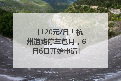 120元/月！杭州道路停车包月，6月6日开始申请