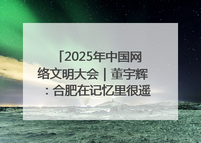 2025年中国网络文明大会｜董宇辉：合肥在记忆里很遥远也很亲切