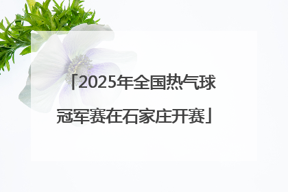 2025年全国热气球冠军赛在石家庄开赛