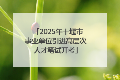 2025年十堰市事业单位引进高层次人才笔试开考