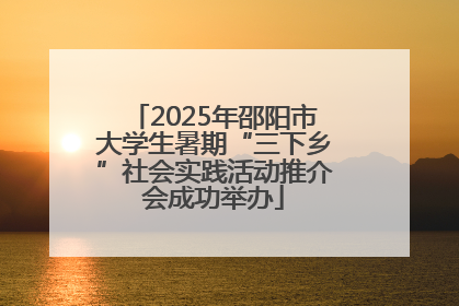 2025年邵阳市大学生暑期“三下乡”社会实践活动推介会成功举办