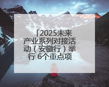 2025未来产业系列对接活动（安徽行）举行 6个重点项目现场签约