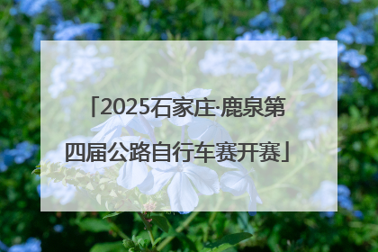 2025石家庄·鹿泉第四届公路自行车赛开赛