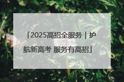 2025高招全服务｜护航新高考 服务有高招