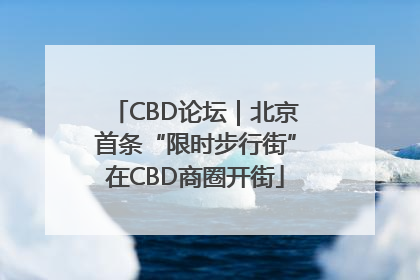 CBD论坛｜北京首条“限时步行街”在CBD商圈开街